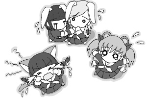fukuzawa yumi, toudou shimako, shimazu yoshino, and nijou noriko (maria-sama ga miteru) drawn by anonymous_(japanese)