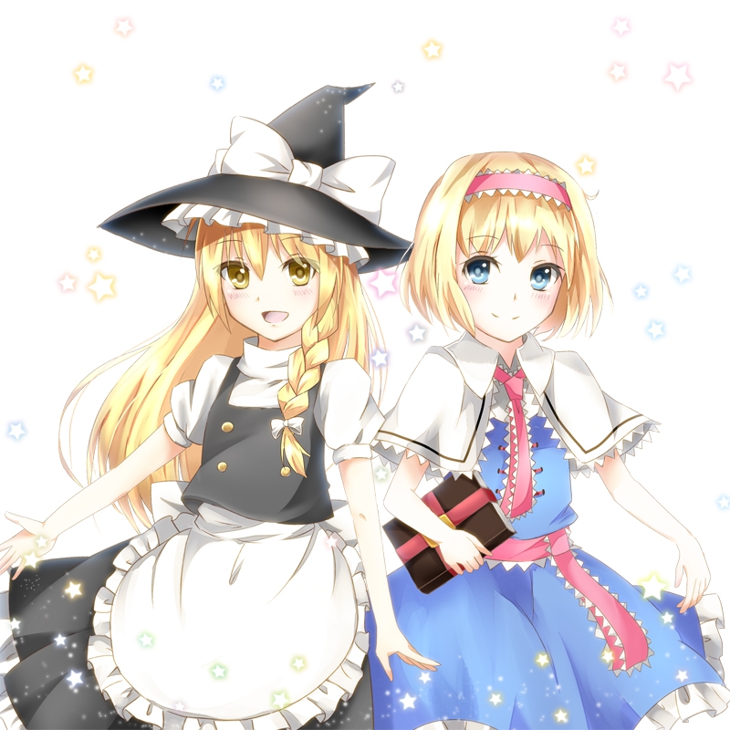 kirisame marisa and alice margatroid (touhou) drawn by mirin