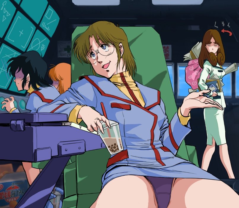 sdf-1, hayase misa, shammy milliome, vanessa laird, and kim kamirov (macross and 1 more) drawn by chira-urahma