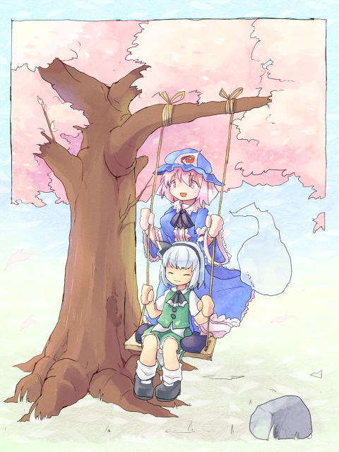 konpaku youmu and saigyouji yuyuko (touhou) drawn by citolo