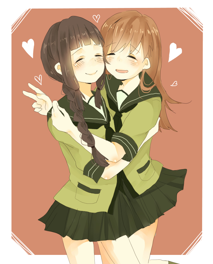 kitakami and ooi (kantai collection) drawn by shiratama_(eiko)