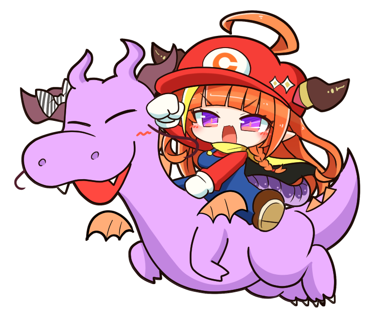 mario, kiryu coco, and cape mario (hololive and 2 more) drawn by asimo953