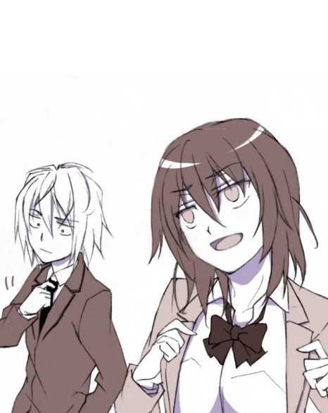 accelerator and misaka worst (toaru majutsu no index) drawn by inomata_mamoru