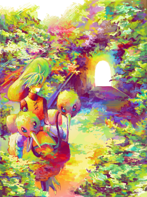 yellow and doduo (pokemon and 1 more) drawn by hari_(atheos)
