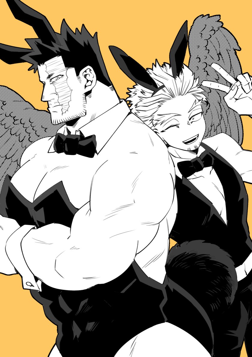 endeavor and hawks (boku no hero academia) drawn by wegdrw
