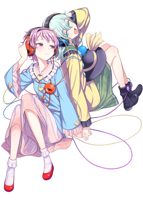 komeiji koishi and komeiji satori (touhou) drawn by kumadano