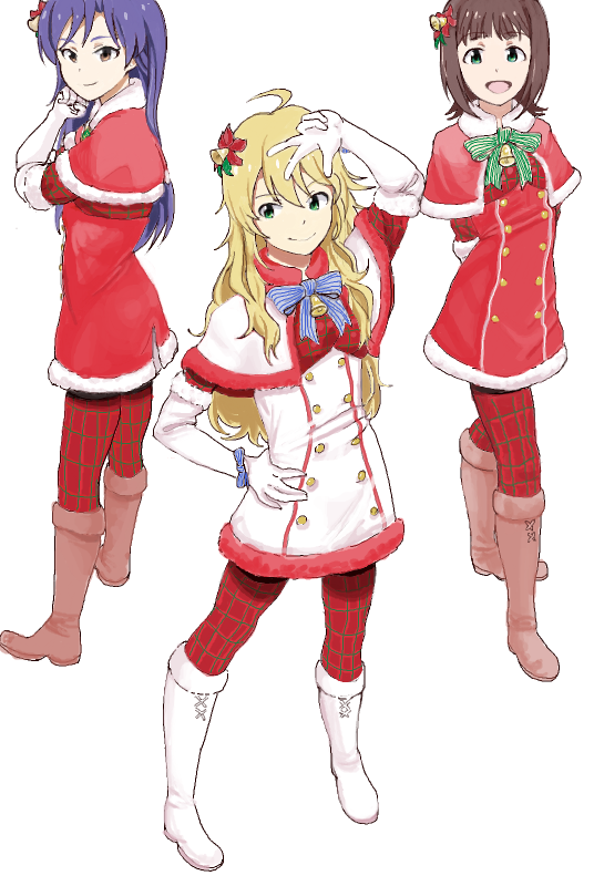 hoshii miki, kisaragi chihaya, and amami haruka (idolmaster) drawn by q_(ed69)