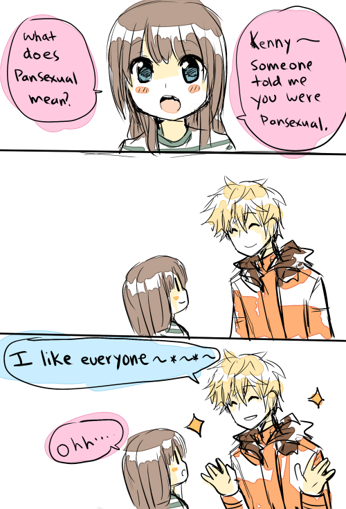 kenny mccormick and karen mccormick (south park) drawn by kataro