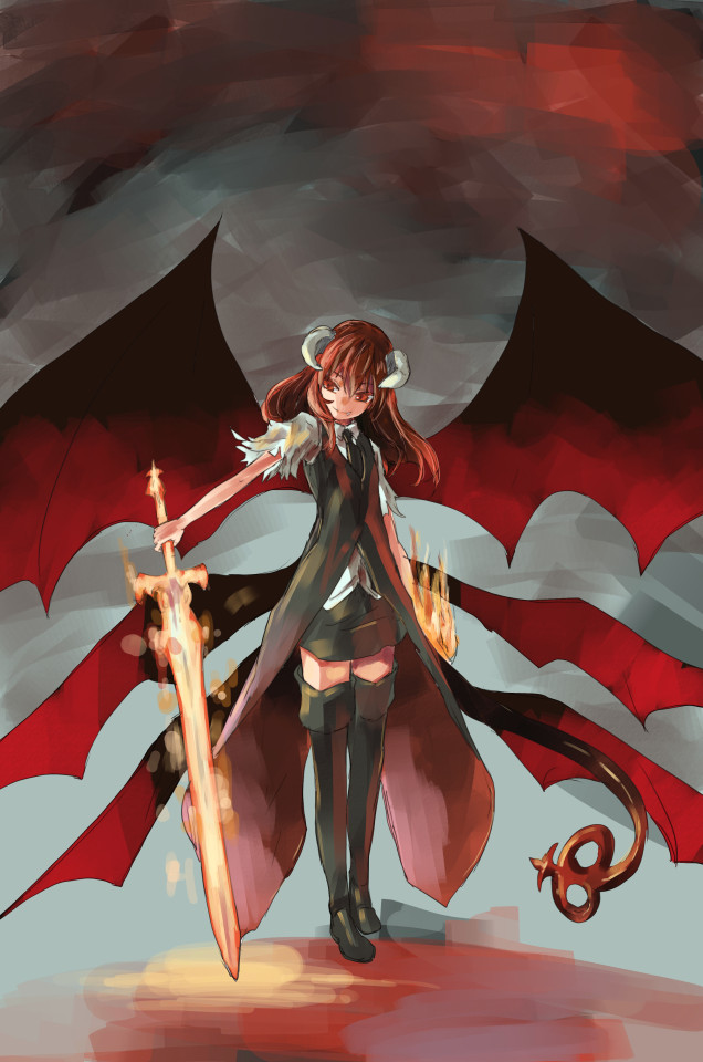 koakuma (touhou) drawn by yohane
