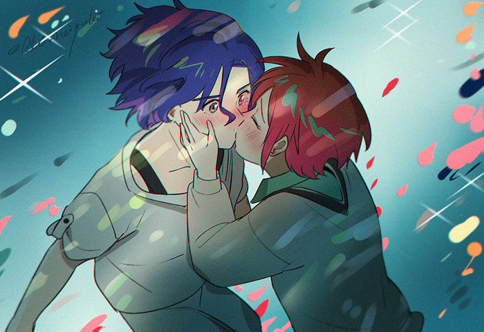 amate yuzuriha and shuji ito (gundam and 1 more) drawn by aki_(neyuki41028)