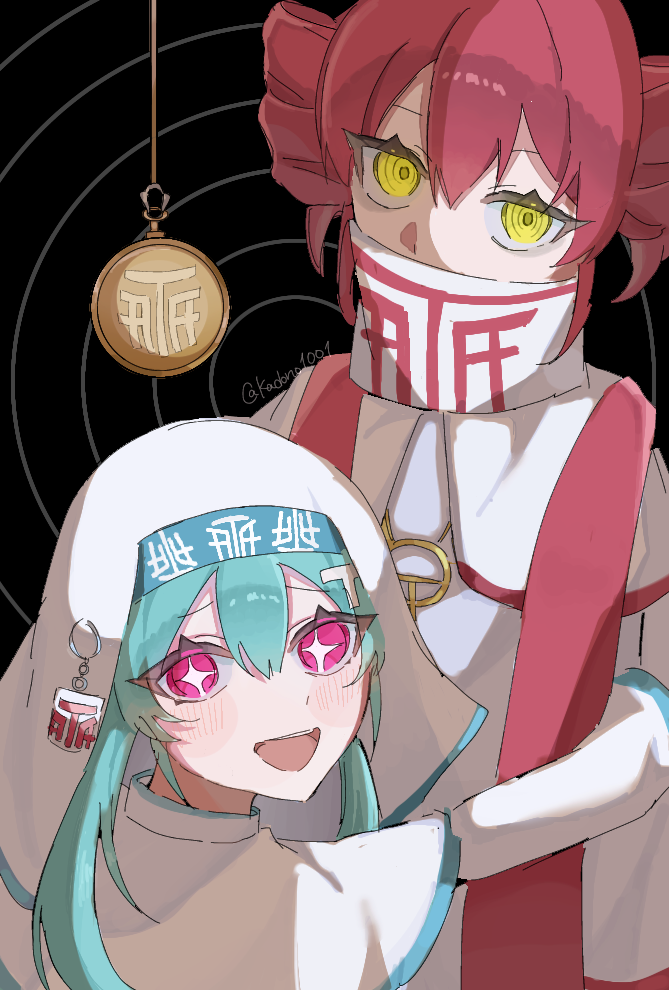 hatsune miku and kasane teto (vocaloid and 2 more) drawn by kadono1001