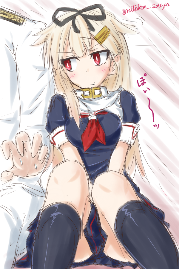 admiral, yuudachi, and yuudachi kai ni (kantai collection) drawn by kirino_souya