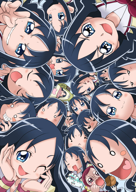 kurumi erika, hanasaki tsubomi, coffret, chypre, and coupe (precure and 1 more) drawn by masakichi_(heppouku)