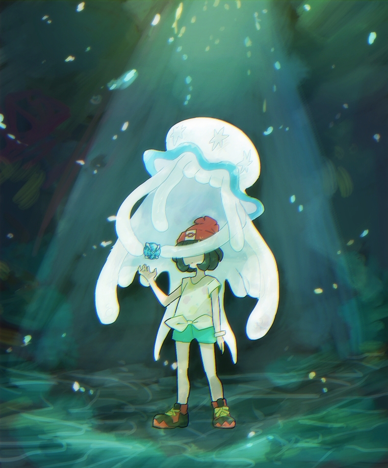 selene and nihilego (pokemon and 1 more) drawn by chiimako