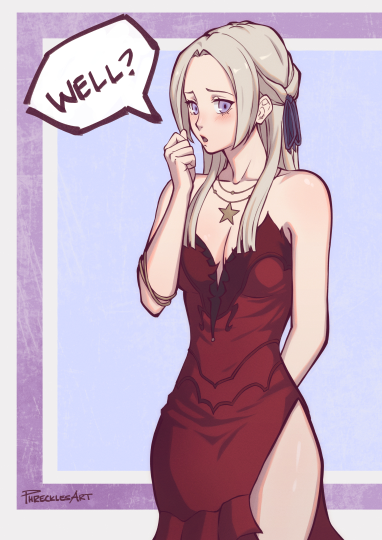 aerith gainsborough and edelgard von hresvelg (fire emblem and 4 more) drawn by phrecklesart