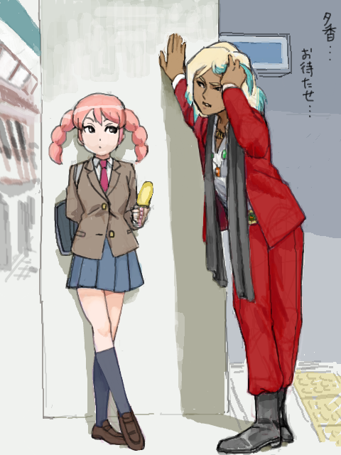 gouenji shuuya and gouenji yuuka (inazuma eleven and 1 more) drawn by shan_(momobeef)