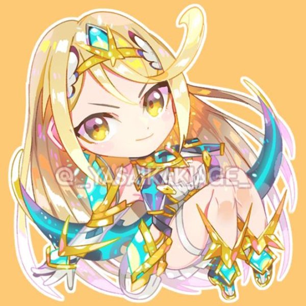 mythra (xenoblade chronicles and 1 more) drawn by yasaikakiage