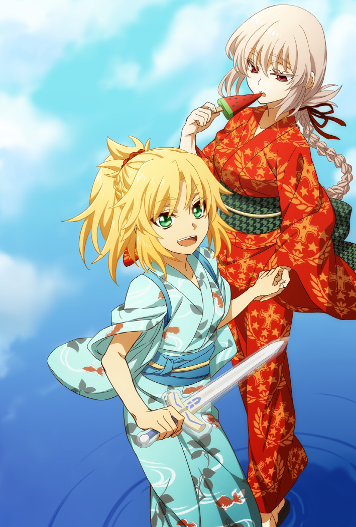 mordred and florence nightingale (fate and 2 more) drawn by oiun