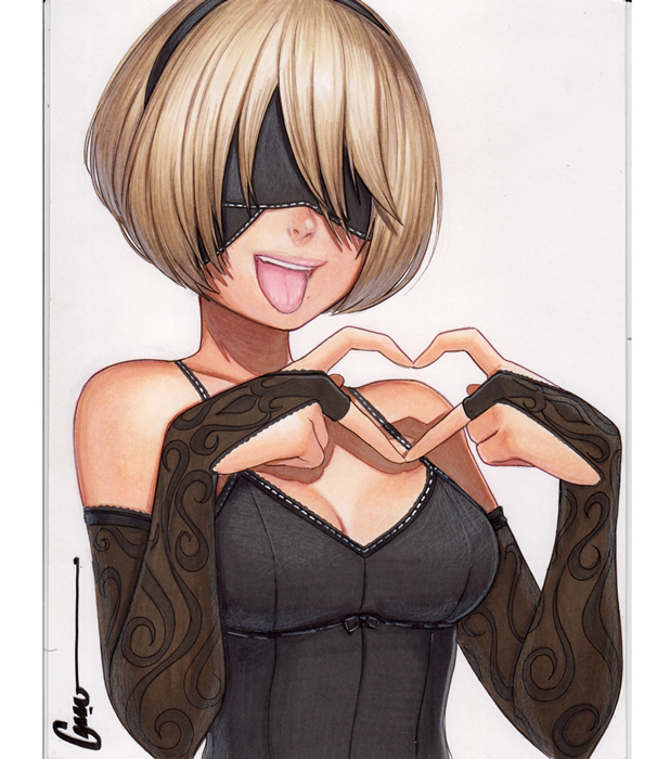2b (nier and 1 more) drawn by omar_dogan