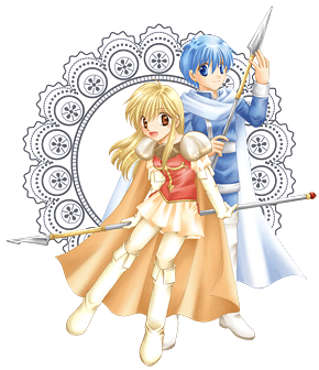 lachesis and finn (fire emblem and 1 more) drawn by okumi