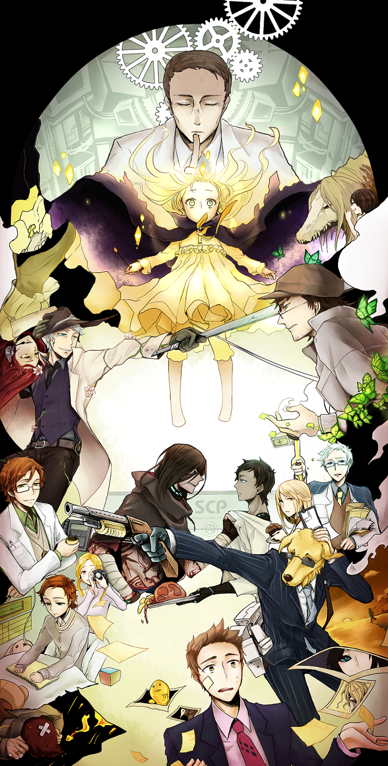 nameko, scp-682, alto clef, scp-076-2, kondraki, and 15 more (scp foundation and 1 more) drawn by hongcha_(roels)