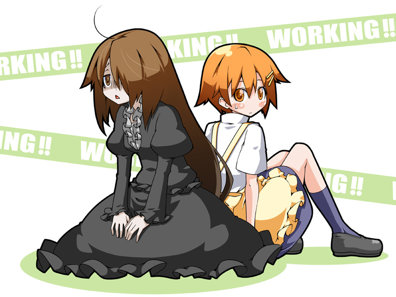 inami mahiru and takanashi izumi (working!!) drawn by ekus_(xo_ekus)