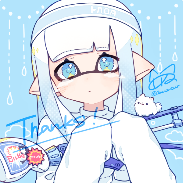 inkling player character and inkling girl (splatoon) drawn by inuowour