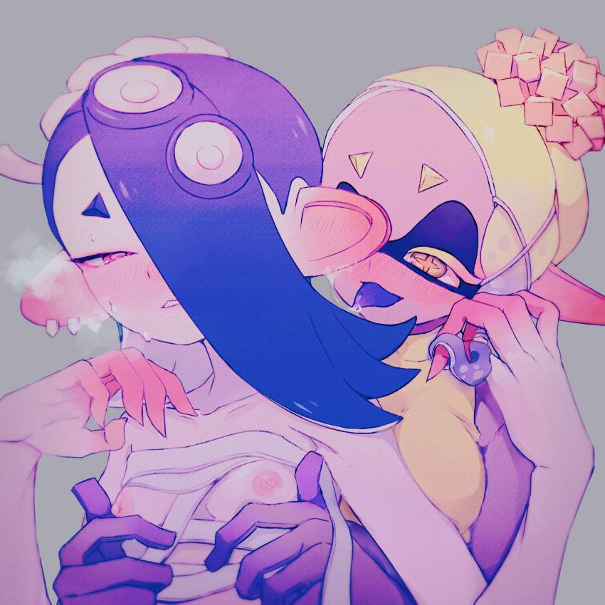 shiver and frye (splatoon and 1 more) drawn by saiano