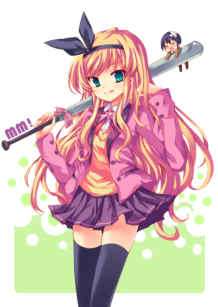 isurugi mio and sado tarou (mm!) drawn by peach88