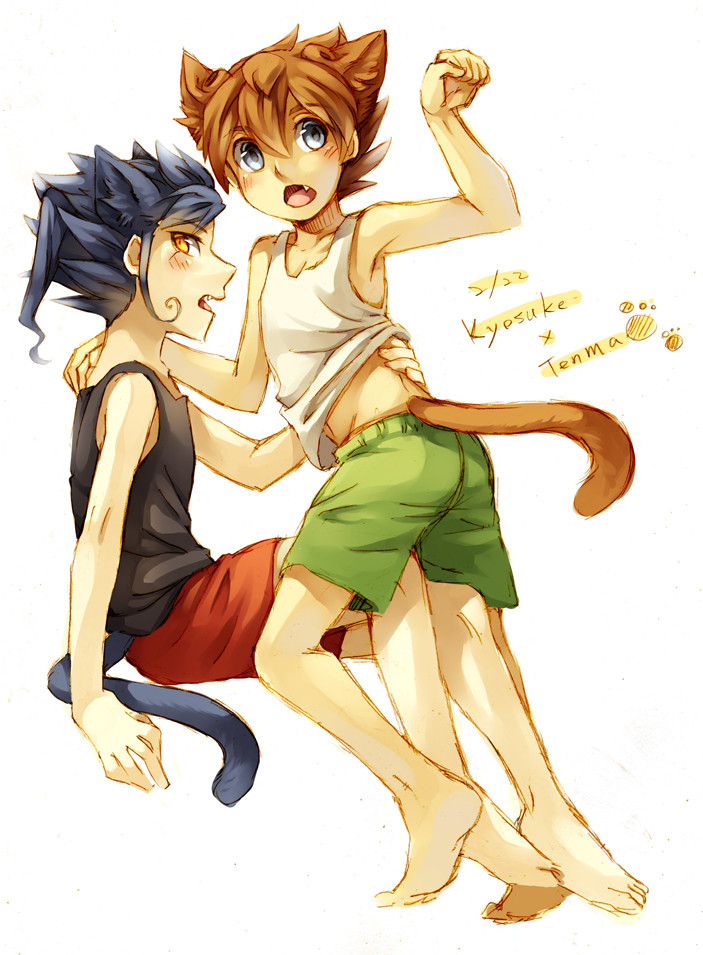 matsukaze tenma and tsurugi kyousuke (inazuma eleven and 1 more) drawn by cr72