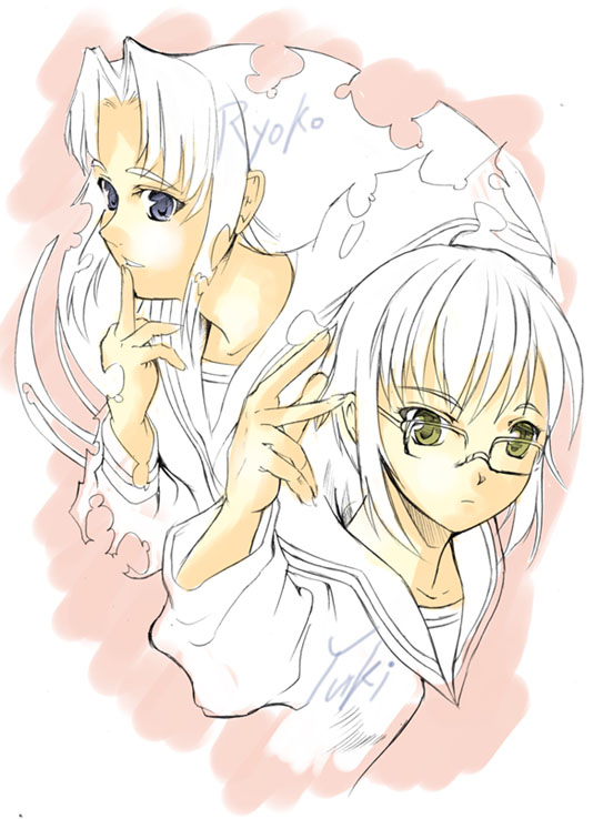 nagato yuki and asakura ryoko (suzumiya haruhi no yuuutsu) drawn by ootori_mahiro