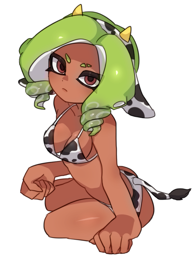 octoling player character and octoling girl (splatoon) drawn by ikki_(gsl_9708)