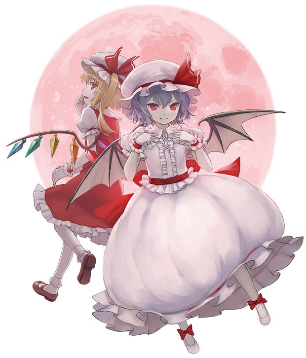 remilia scarlet and flandre scarlet (touhou and 1 more) drawn by masakichi_(mmw)