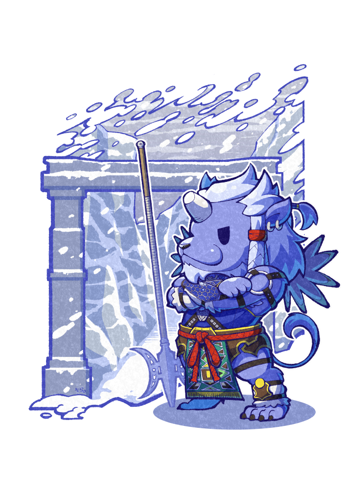 kimahri ronso (final fantasy and 1 more) drawn by 04sora40
