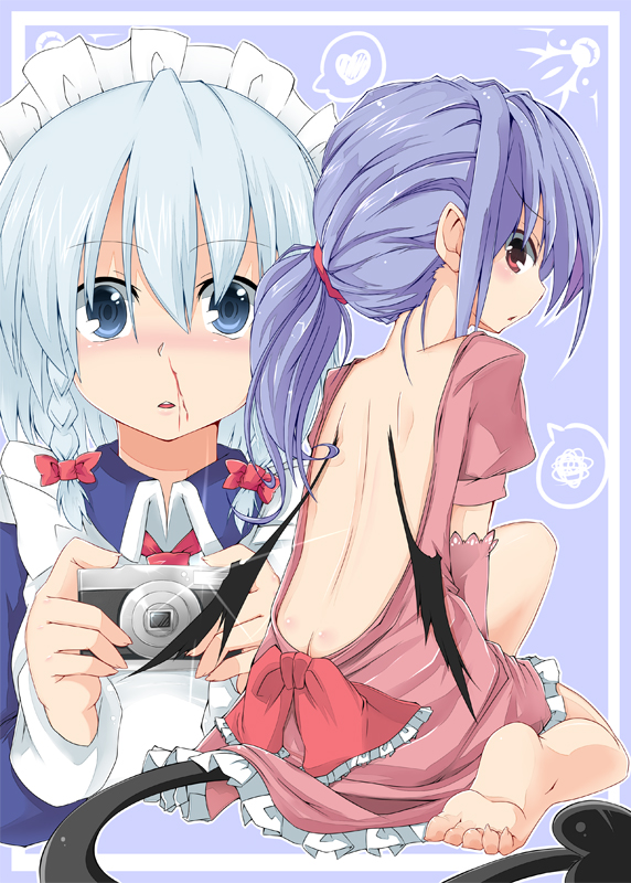 remilia scarlet and izayoi sakuya (touhou) drawn by noa_(nagareboshi)
