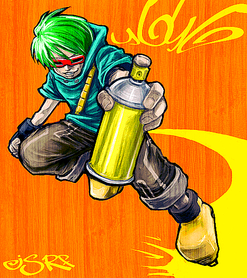 yoyo (jet set radio and 1 more) drawn by zel_(zelgatd)