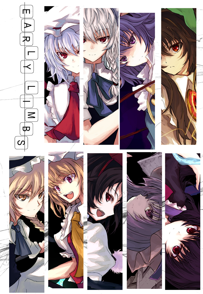 kirisame marisa, remilia scarlet, flandre scarlet, izayoi sakuya, patchouli knowledge, and 4 more (touhou) drawn by asagi_(kabocha_oukoku)