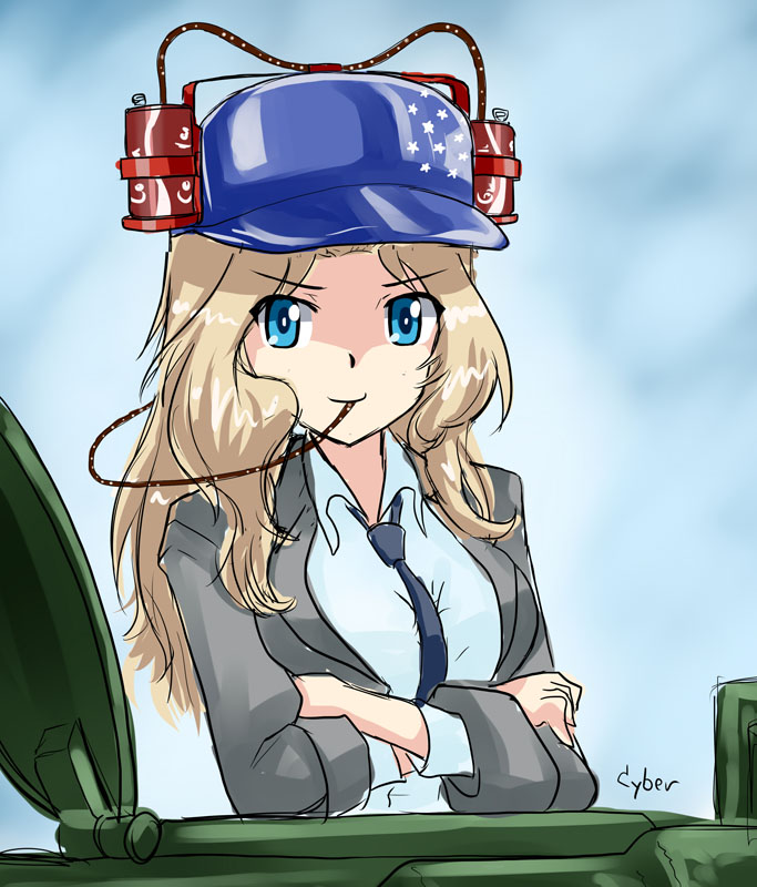 kay (girls und panzer and 1 more) drawn by cyber_(cyber_knight)