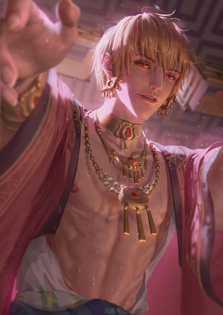 gilgamesh (fate and 2 more) drawn by baiyelingbyl