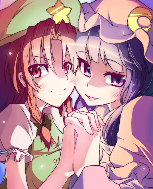 patchouli knowledge and hong meiling (touhou) drawn by eightman