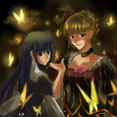 beatrice and frederica bernkastel (umineko no naku koro ni) drawn by feesh