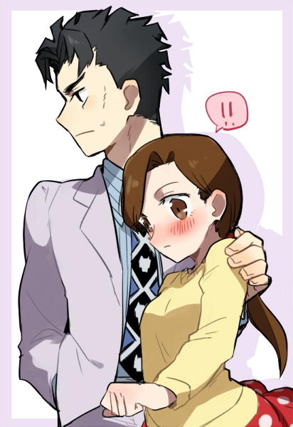 kira yoshikage, kawajiri kosaku, and kawajiri shinobu (jojo no kimyou na bouken and 1 more) drawn by ruchi