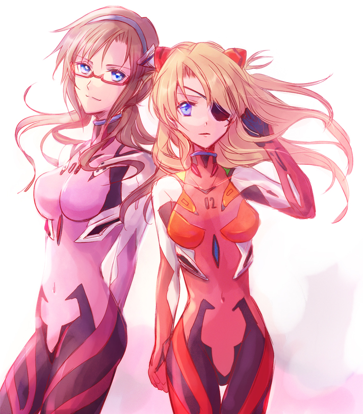 souryuu asuka langley and makinami mari illustrious (neon genesis evangelion and 2 more) drawn by yama_(momomonmochi)