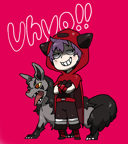 mightyena and tabitha (pokemon and 1 more) drawn by uhyogi