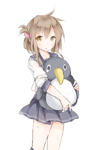inazuma and failure penguin (kantai collection) drawn by wataame27