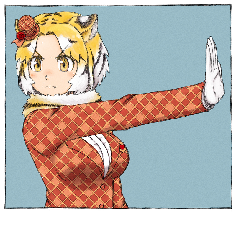 golden tabby tiger (kemono friends) drawn by nuli_zhenxin