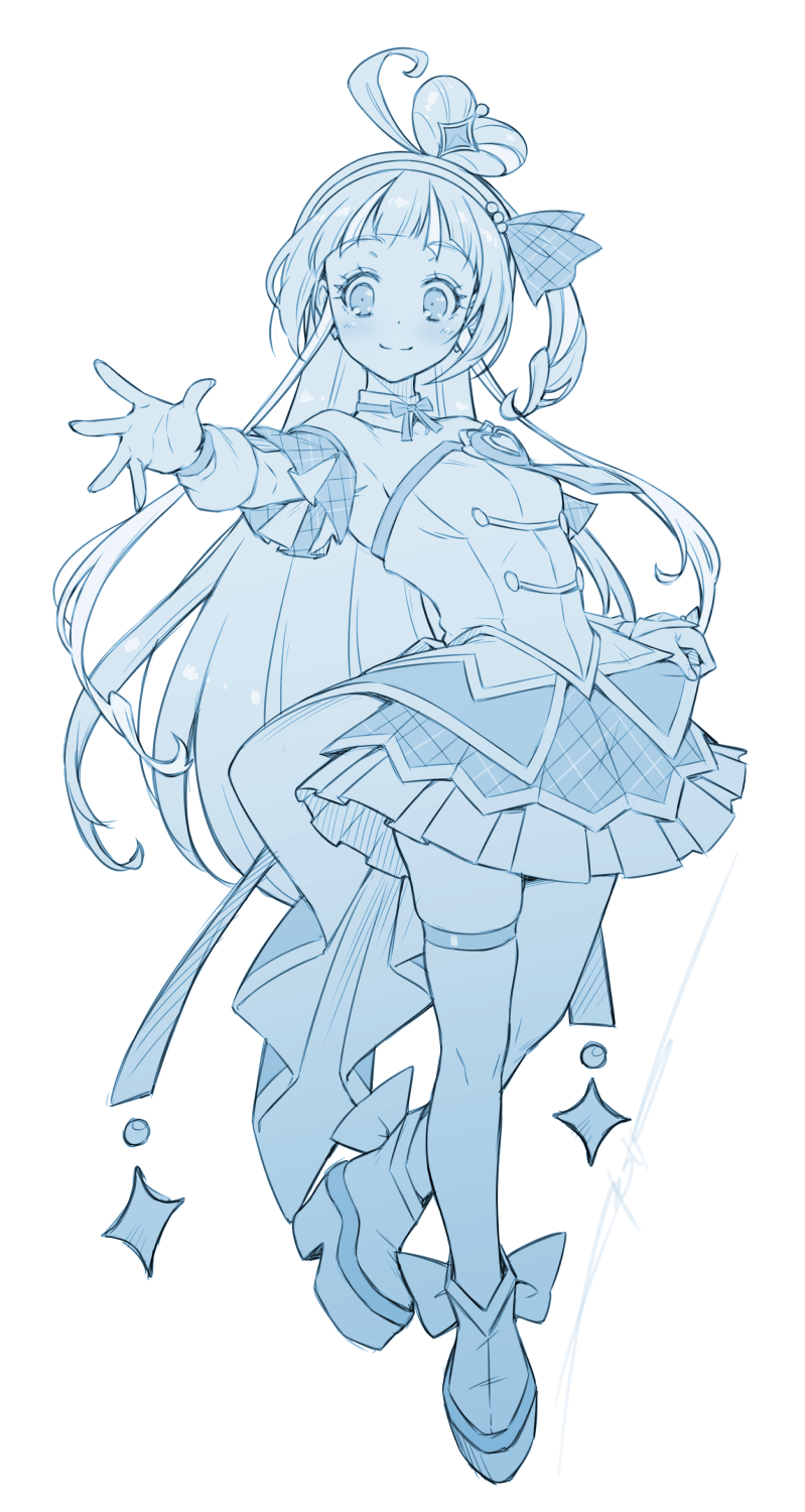aokaze nana and cure wink (precure and 1 more) drawn by kazuma_muramasa