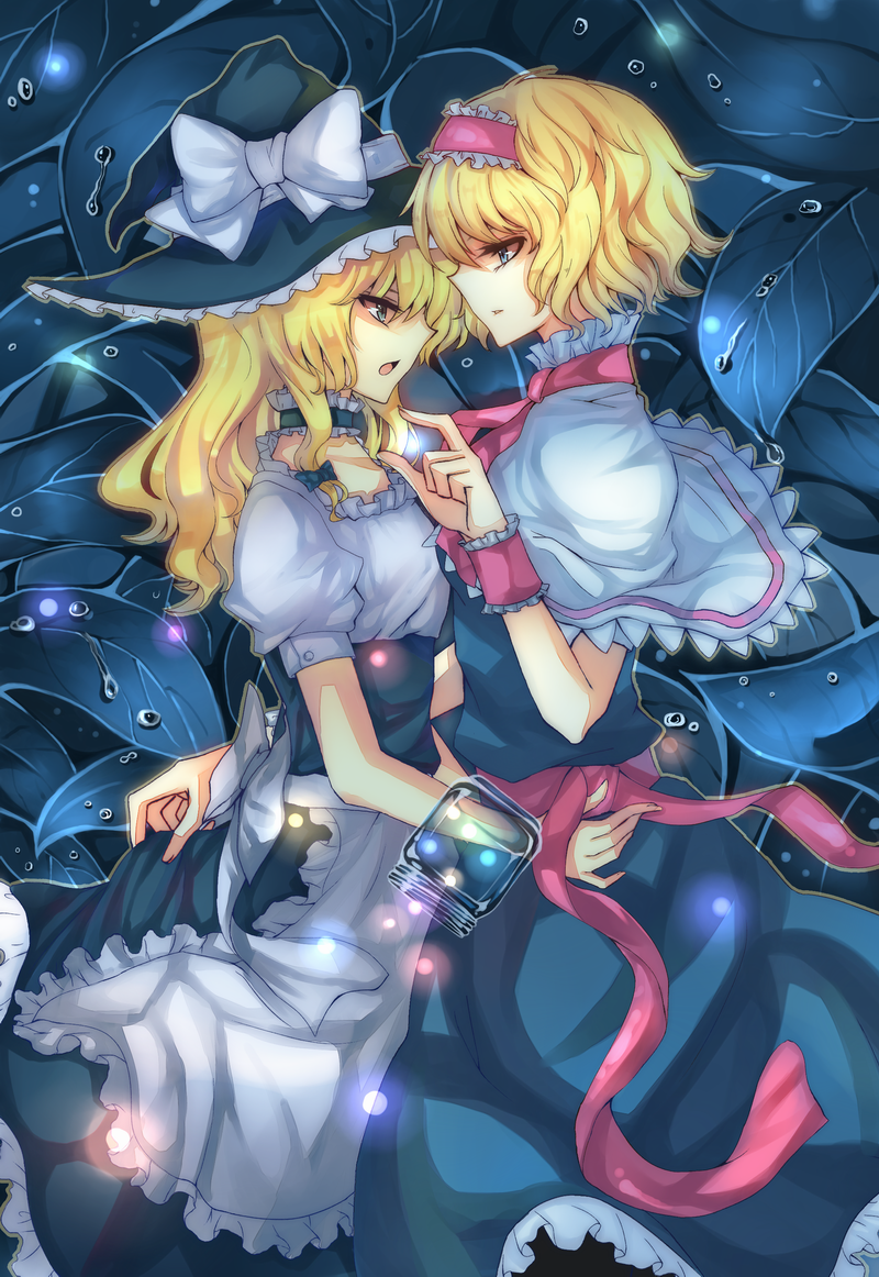 kirisame marisa and alice margatroid (touhou) drawn by kaoru_(alicemakoto)