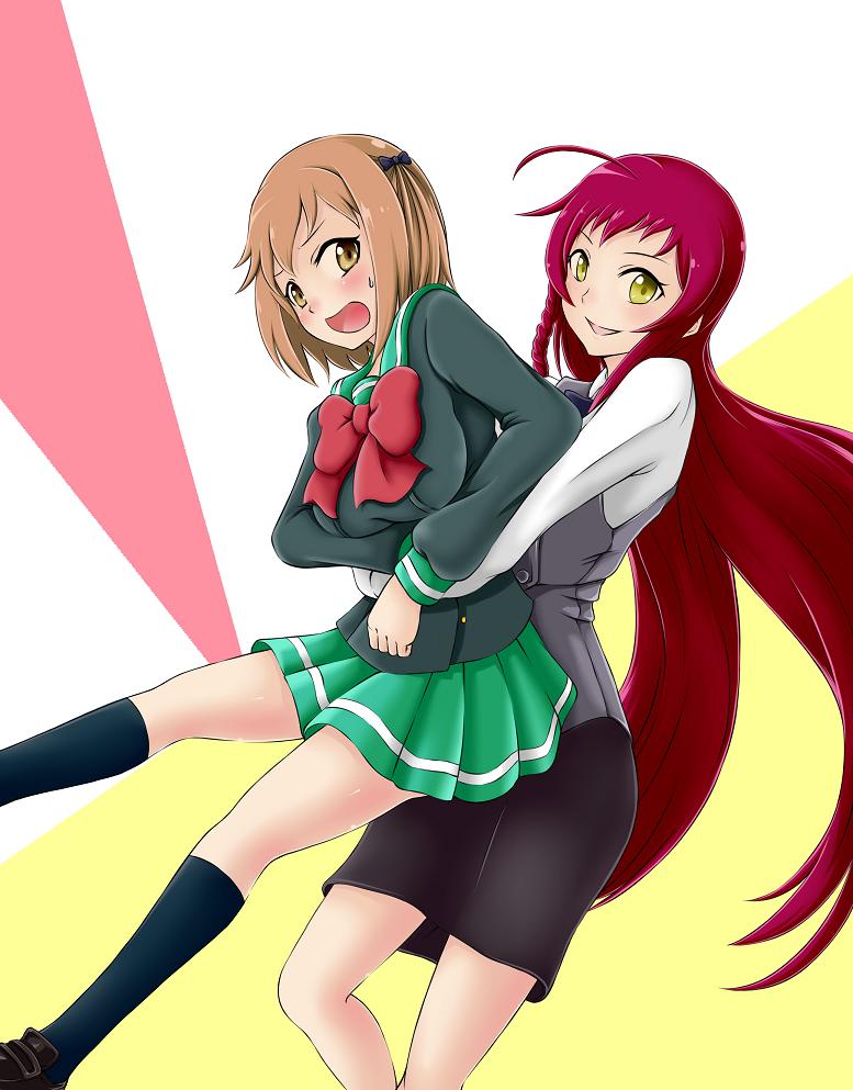 sasaki chiho and yusa emi (hataraku maou-sama!) drawn by yuto_(tongu1231)
