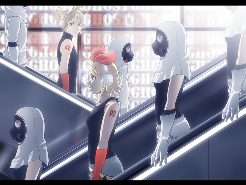 kagamine rin and kagamine len (vocaloid) drawn by a=k